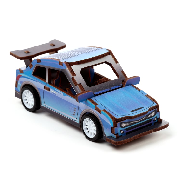 24pc 3D Wooden Jigsaw Puzzle - Motor Vehicles, CE Marked & EN71 Compliant for Kids
