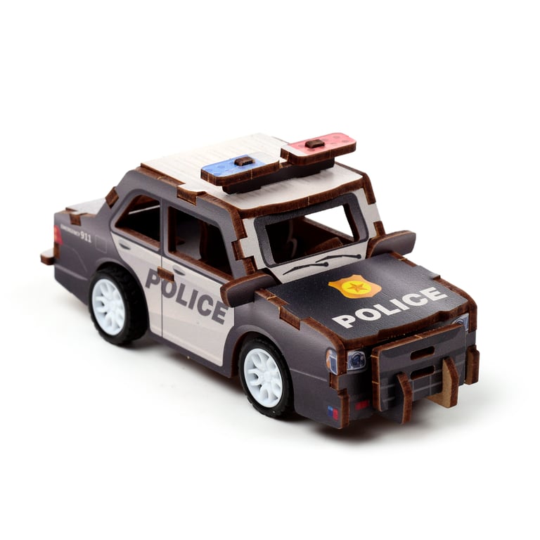 24pc 3D Wooden Jigsaw Puzzle - Motor Vehicles, CE Marked & EN71 Compliant for Kids