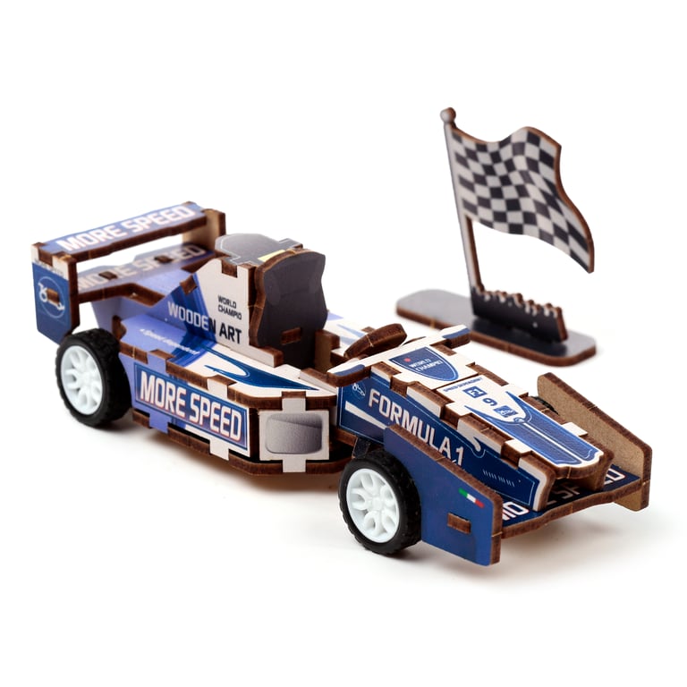 24pc 3D Wooden Jigsaw Puzzle - Motor Vehicles, CE Marked & EN71 Compliant for Kids