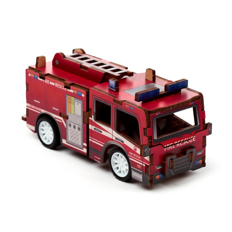 24pc 3D Wooden Jigsaw Puzzle - Motor Vehicles, CE Marked & EN71 Compliant for Kids