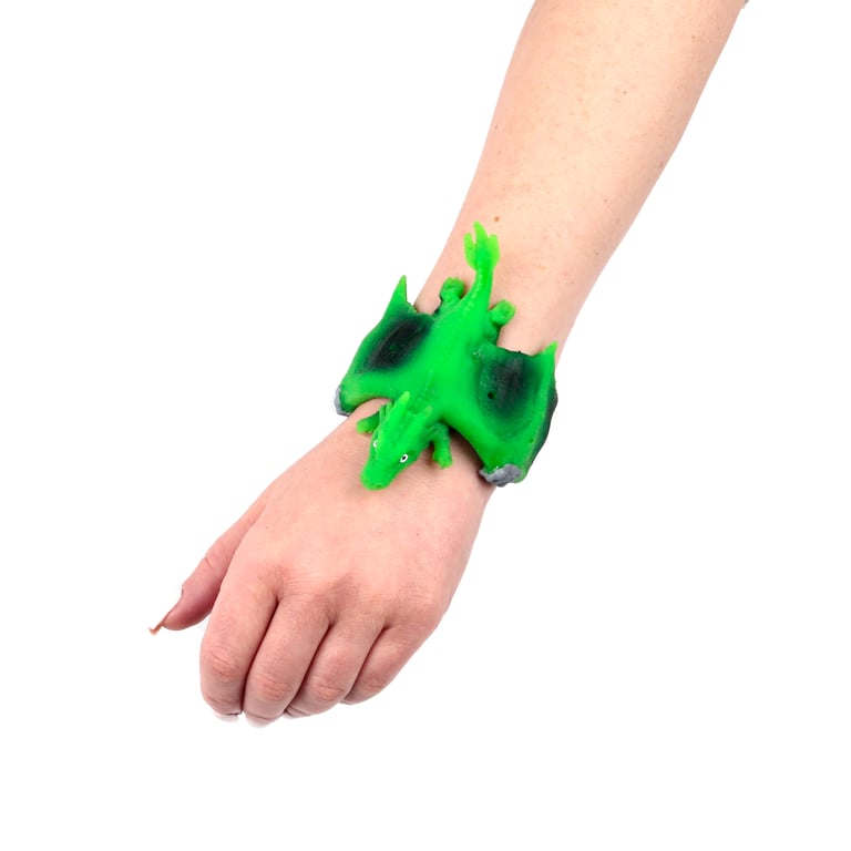 Dragon Wrist Slap Toy - CE/UKCA Marked & EN71 Compliant Plastic Metal Fun Toy