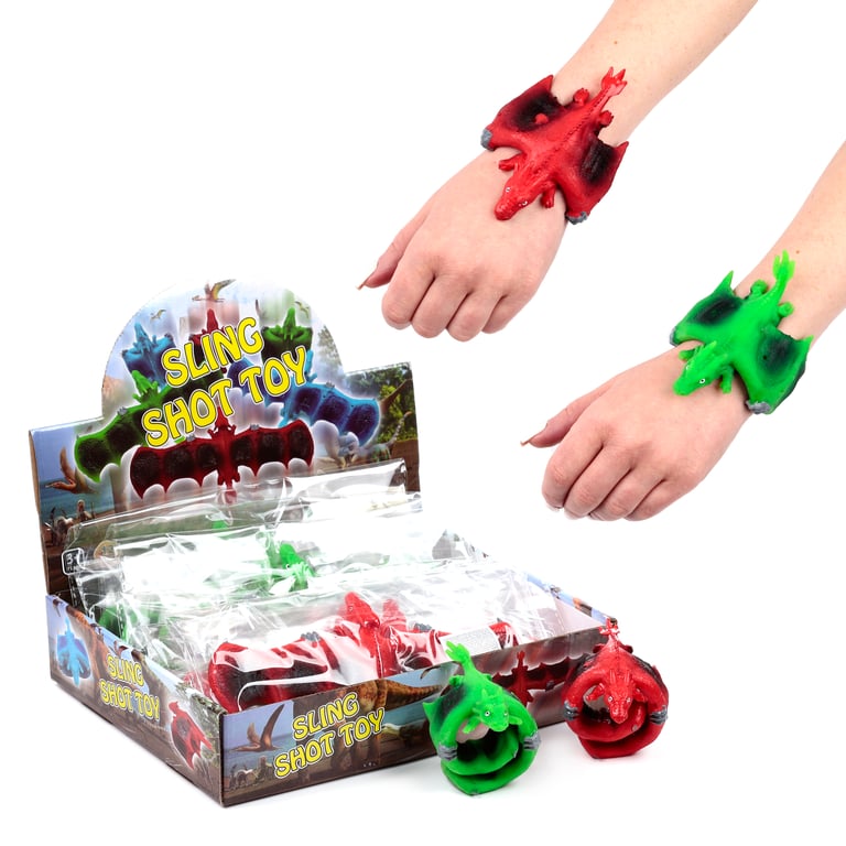 Dragon Wrist Slap Toy - CE/UKCA Marked & EN71 Compliant Plastic Metal Fun Toy