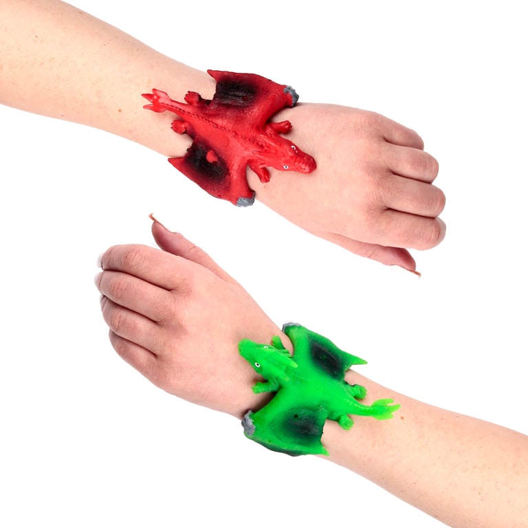 Dragon Wrist Slap Toy - CE/UKCA Marked & EN71 Compliant Plastic Metal Fun Toy