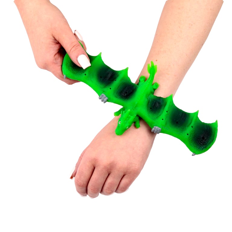 Dragon Wrist Slap Toy - CE/UKCA Marked & EN71 Compliant Plastic Metal Fun Toy