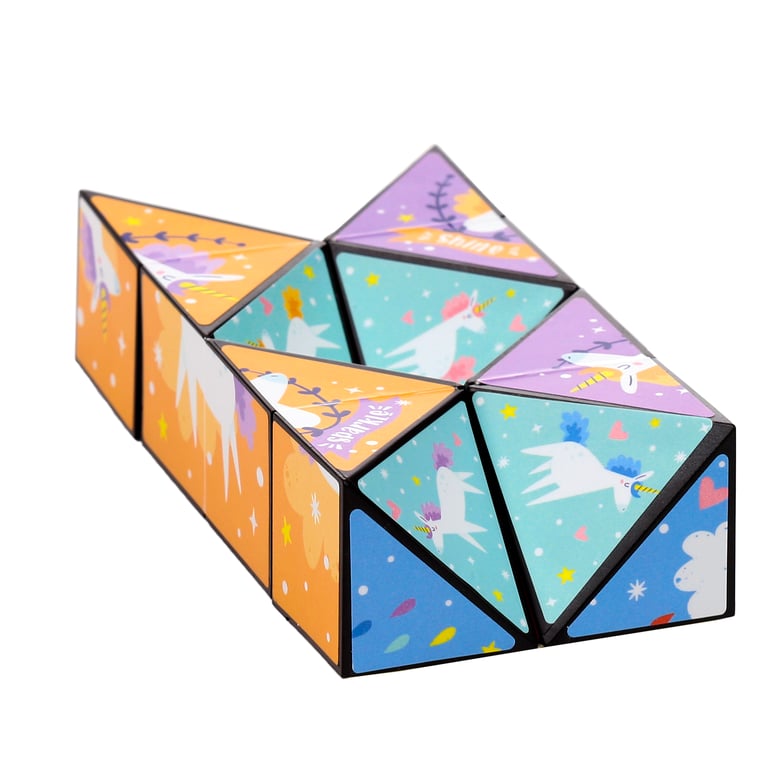 Puzzle Cube Toy - Unicorn Magic (CE/UKCA & EN71 Safety Certified)