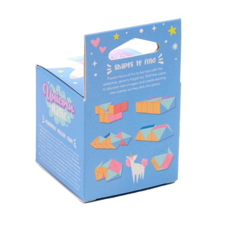 Puzzle Cube Toy - Unicorn Magic (CE/UKCA & EN71 Safety Certified)