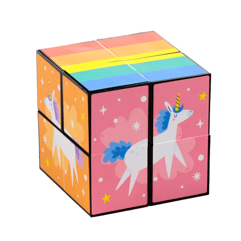 Puzzle Cube Toy - Unicorn Magic (CE/UKCA & EN71 Safety Certified)