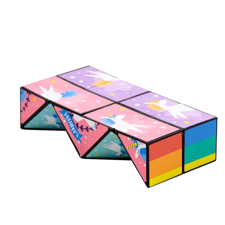 Puzzle Cube Toy - Unicorn Magic (CE/UKCA & EN71 Safety Certified)