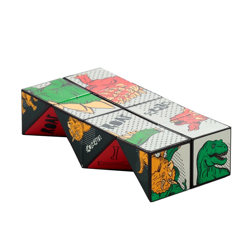 Plastic Dinosauria Puzzle Cube Toy - CE/UKCA Marked & EN71 Compliant