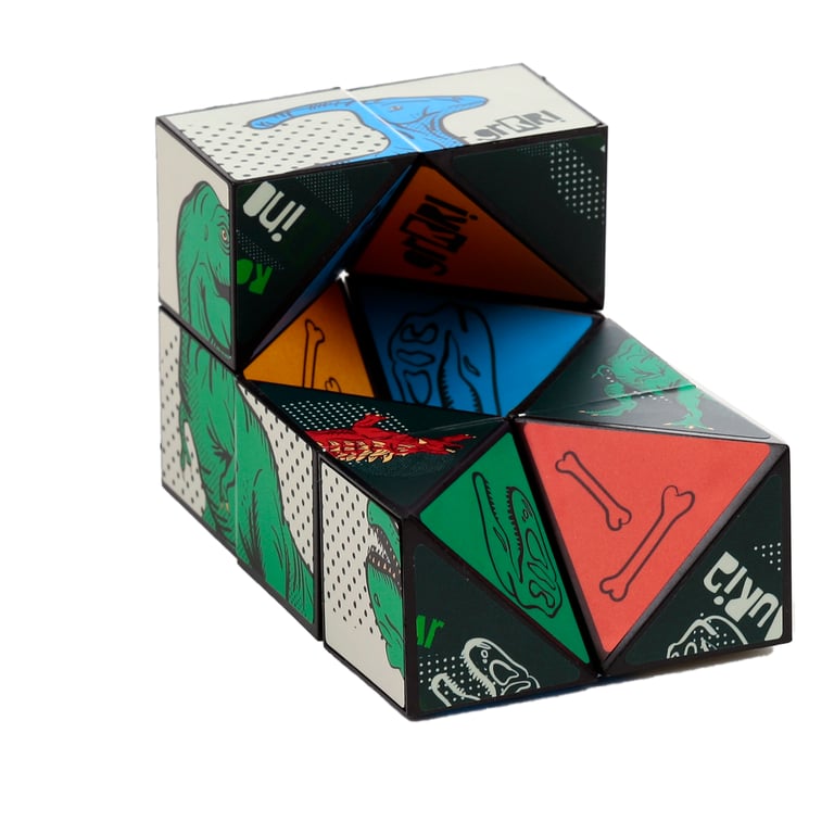 Plastic Dinosauria Puzzle Cube Toy - CE/UKCA Marked & EN71 Compliant