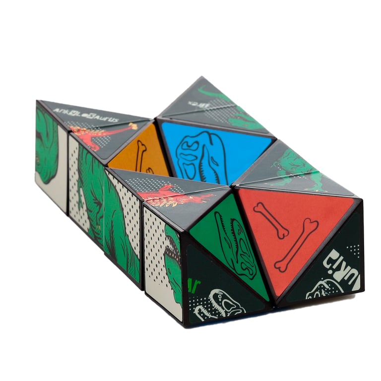 Plastic Dinosauria Puzzle Cube Toy - CE/UKCA Marked & EN71 Compliant