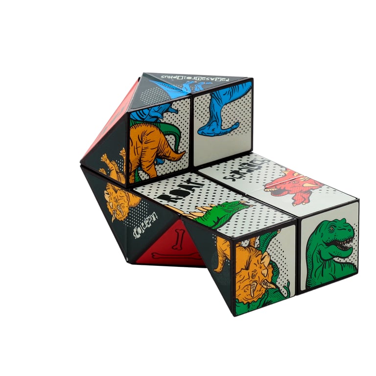 Plastic Dinosauria Puzzle Cube Toy - CE/UKCA Marked & EN71 Compliant