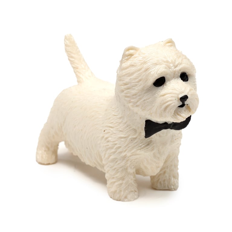 CE Marked West Highland Terrier Rubber TPR Stretchy Fidget Toy