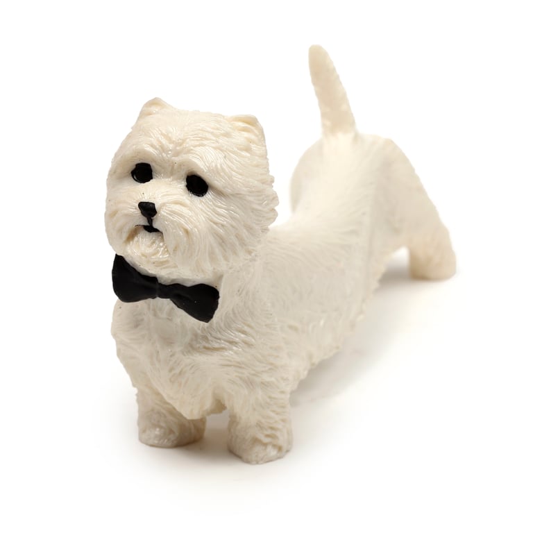 CE Marked West Highland Terrier Rubber TPR Stretchy Fidget Toy