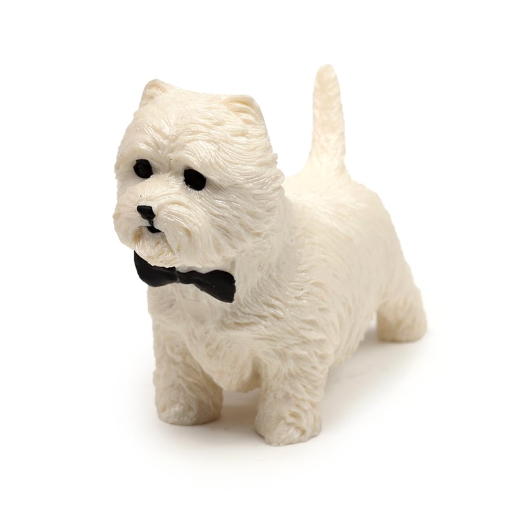 CE Marked West Highland Terrier Rubber TPR Stretchy Fidget Toy