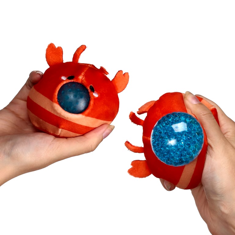 Queasy Squeezies Fidget Toy - CE & UKCA Marked Polyester and Polyacrylate Beads Toy for Adults and Children Over 3 Years