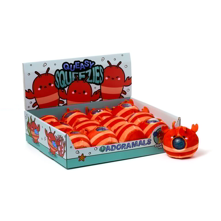 Queasy Squeezies Fidget Toy - CE & UKCA Marked Polyester and Polyacrylate Beads Toy for Adults and Children Over 3 Years