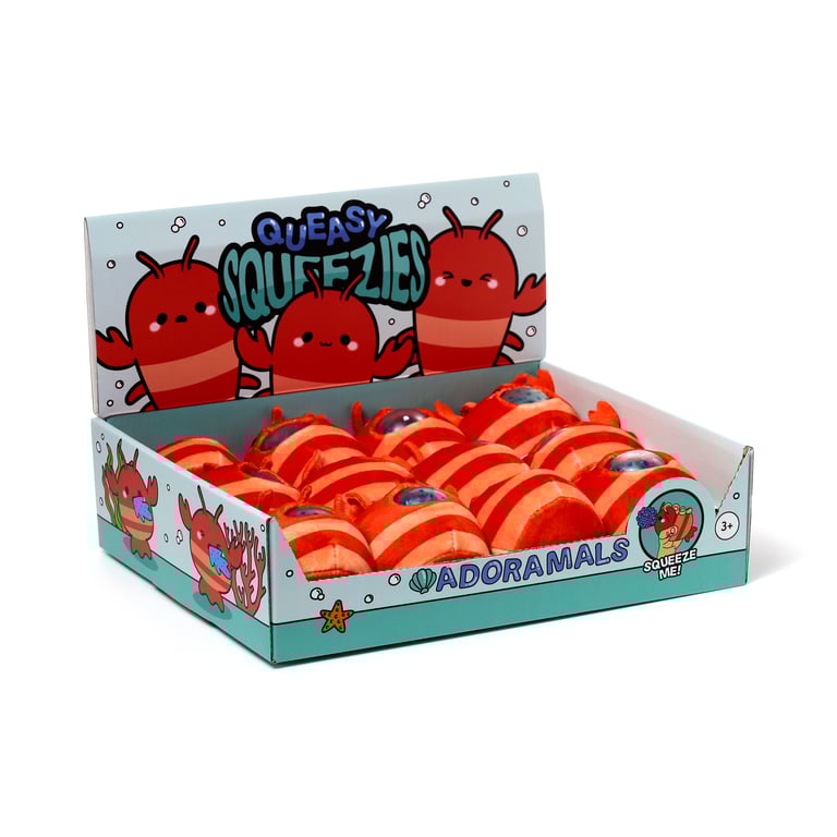 Queasy Squeezies Fidget Toy - CE & UKCA Marked Polyester and Polyacrylate Beads Toy for Adults and Children Over 3 Years
