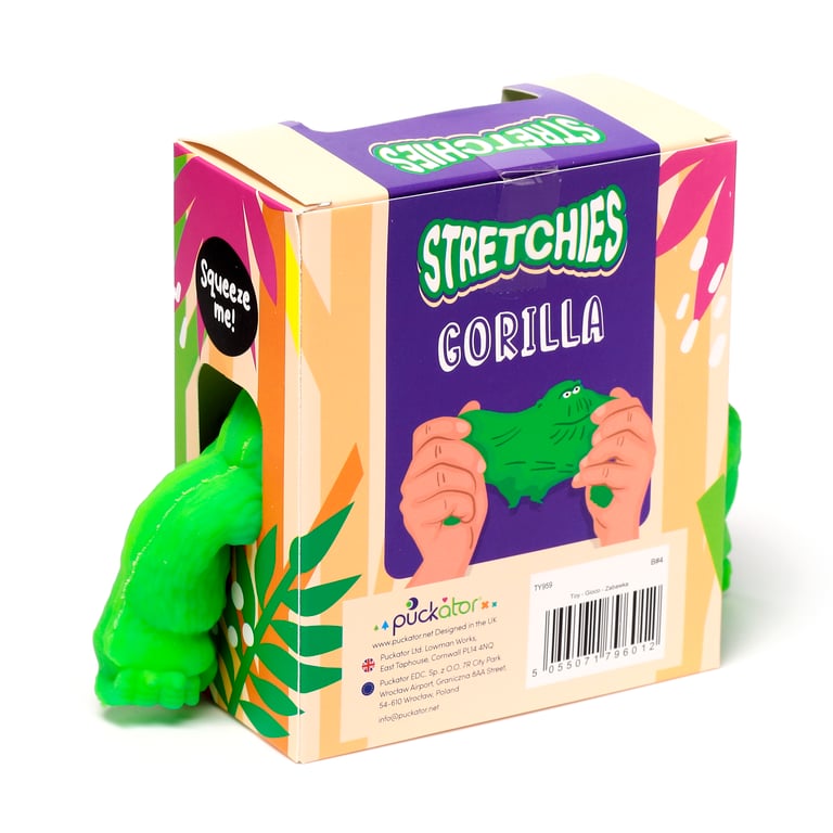 Gorilla Stretchy Fidget Toy - CE/EN71 Compliant TPR Rubber Stress Reliever
