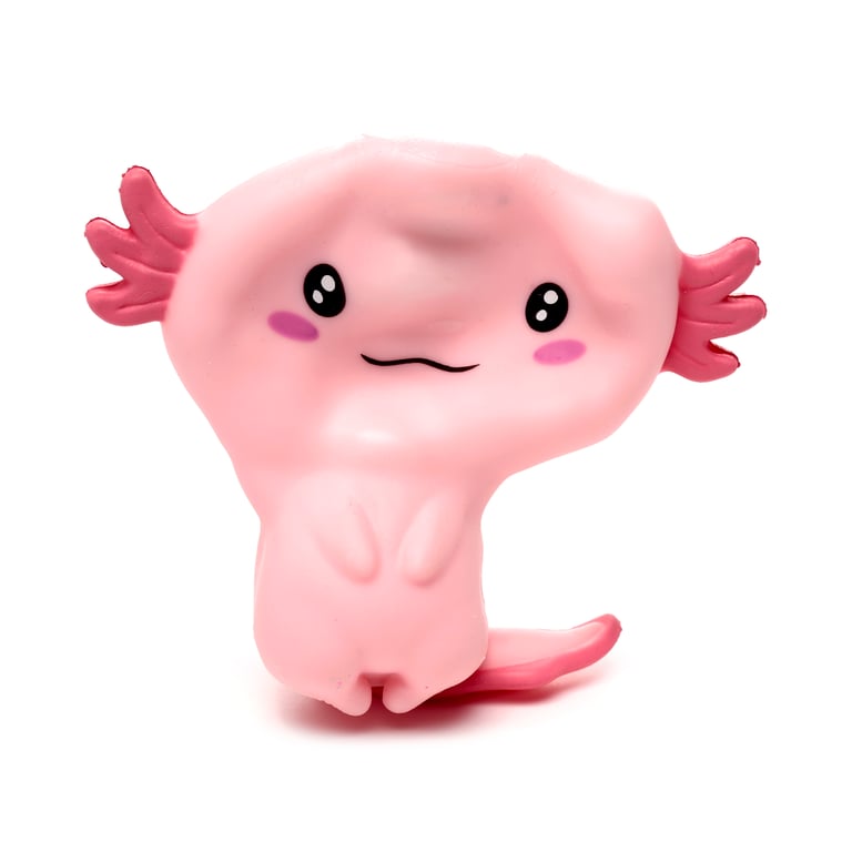 CE Marked Axolotl Stretchy Squeezy Fidget Toy - TPR and Silica Sand Construction