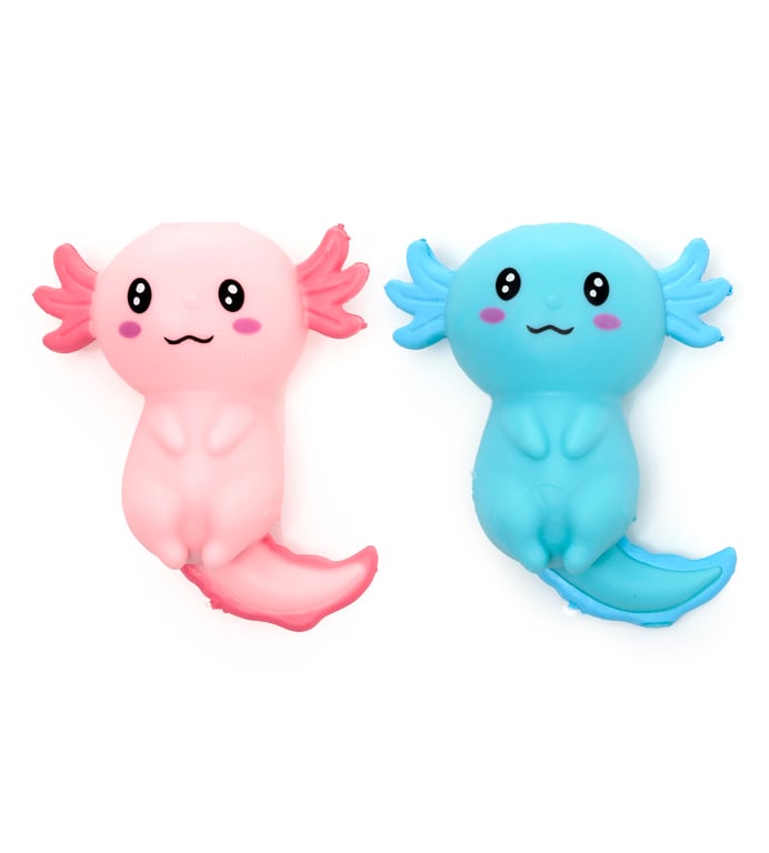 CE Marked Axolotl Stretchy Squeezy Fidget Toy - TPR and Silica Sand Construction