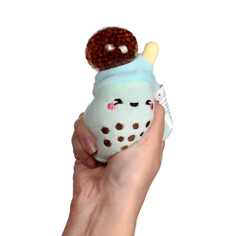Queasy Squeezies Foodiemals Bubble Tea Fidget Toy - CE/EN71 Marked Polyester & Polyacrylate Beads for Adults and Kids Over 3 Years