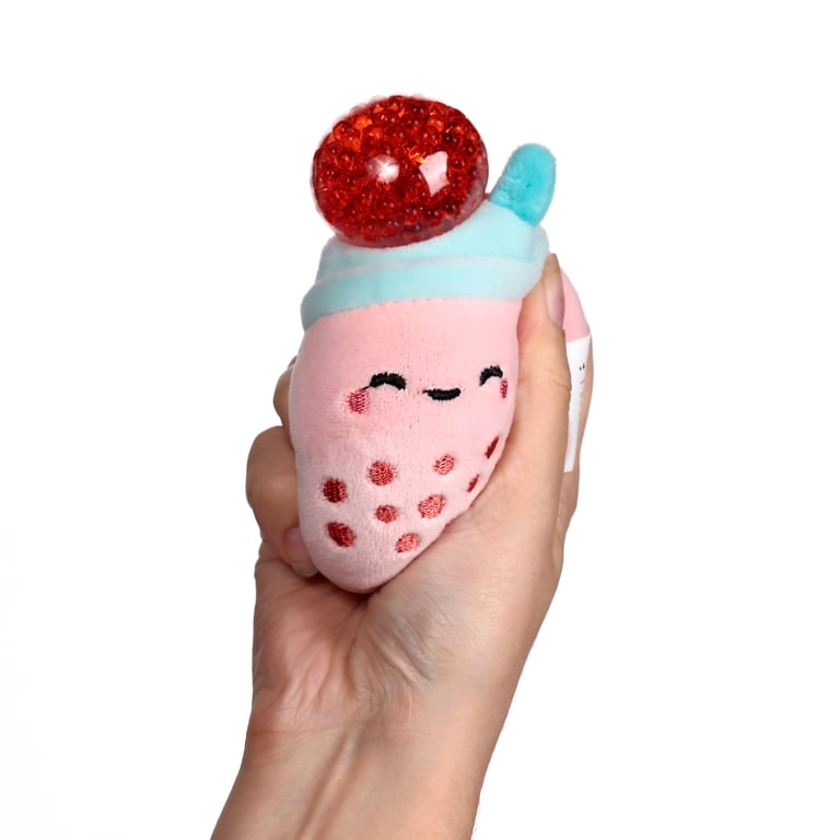 Queasy Squeezies Foodiemals Bubble Tea Fidget Toy - CE/EN71 Marked Polyester & Polyacrylate Beads for Adults and Kids Over 3 Years