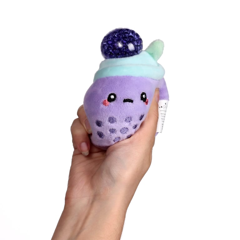 Queasy Squeezies Foodiemals Bubble Tea Fidget Toy - CE/EN71 Marked Polyester & Polyacrylate Beads for Adults and Kids Over 3 Years