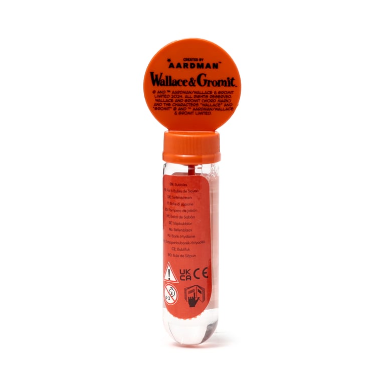 Wallace & Gromit Fun Kids Bubbles - CE Marked & EN71 Compliant Plastic Bubble Solution 35ml
