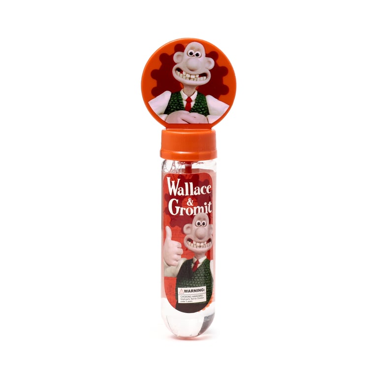 Wallace & Gromit Fun Kids Bubbles - CE Marked & EN71 Compliant Plastic Bubble Solution 35ml