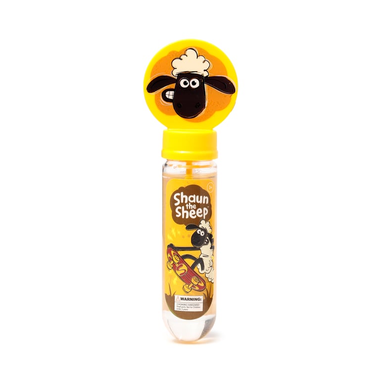 Shaun the Sheep Fun Kids Bubbles - CE/UKCA Marked & EN71 Compliant 35ml Plastic Bubble Set