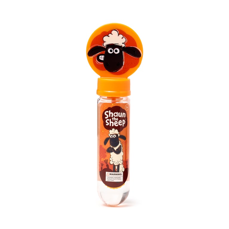 Shaun the Sheep Fun Kids Bubbles - CE/UKCA Marked & EN71 Compliant 35ml Plastic Bubble Set
