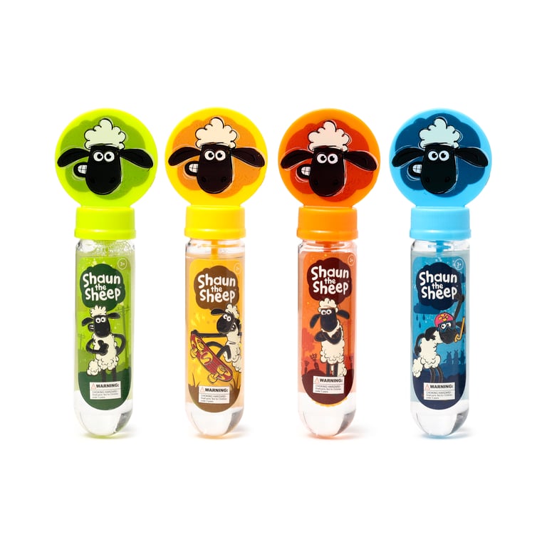 Shaun the Sheep Fun Kids Bubbles - CE/UKCA Marked & EN71 Compliant 35ml Plastic Bubble Set