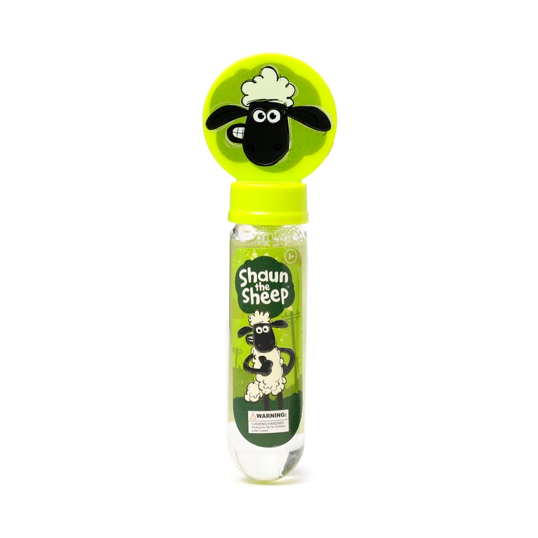 Shaun the Sheep Fun Kids Bubbles - CE/UKCA Marked & EN71 Compliant 35ml Plastic Bubble Set