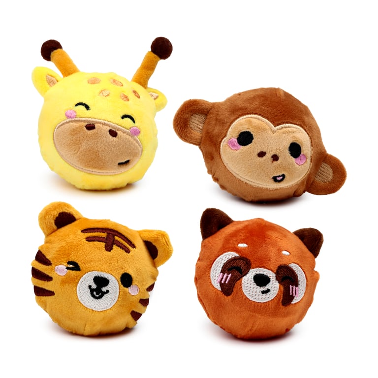 Adoramals Wild High Bounce Plush Ball Toy - CE/UKCA Marked & EN71 Certified Rubber Toy