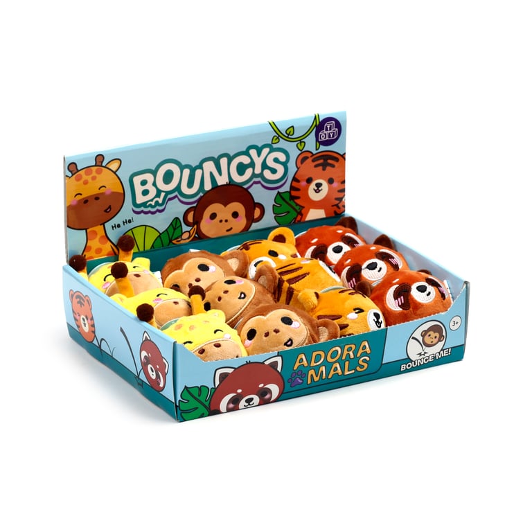 Adoramals Wild High Bounce Plush Ball Toy - CE/UKCA Marked & EN71 Certified Rubber Toy