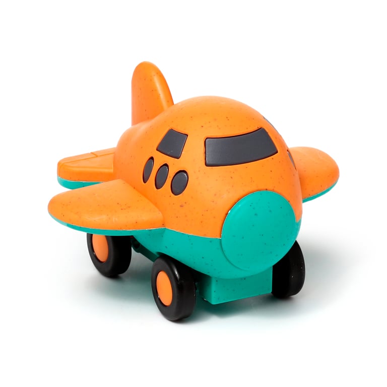 Kids Bioplastic Aeroplane Push Along Toy - Eco Friendly and CE Marked