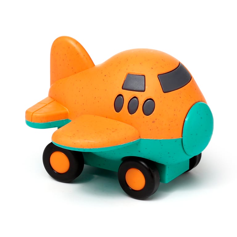 Kids Bioplastic Aeroplane Push Along Toy - Eco Friendly and CE Marked