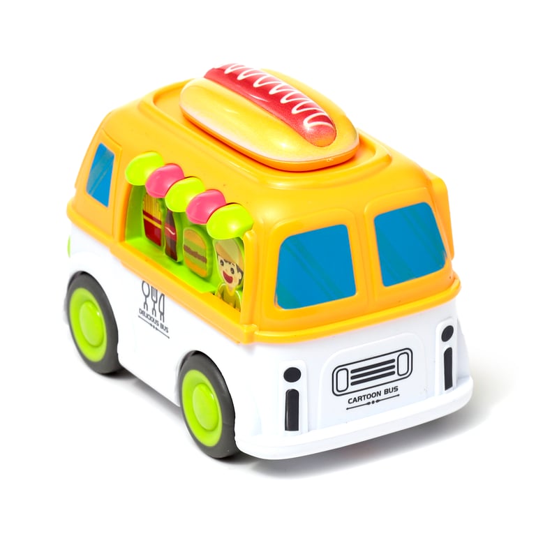Kids Friction Action Toy - CE Marked Plastic Food Truck Suitable for Ages 3