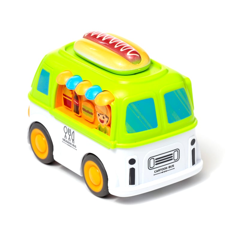 Kids Friction Action Toy - CE Marked Plastic Food Truck Suitable for Ages 3