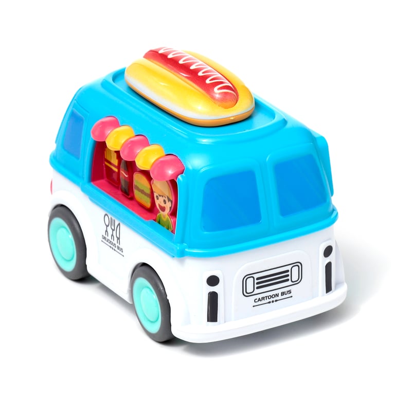 Kids Friction Action Toy - CE Marked Plastic Food Truck Suitable for Ages 3