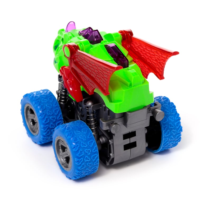 LED Dragon Head Stunt Action Toy - CE Marked, EN71 Compliant, Batteries Included