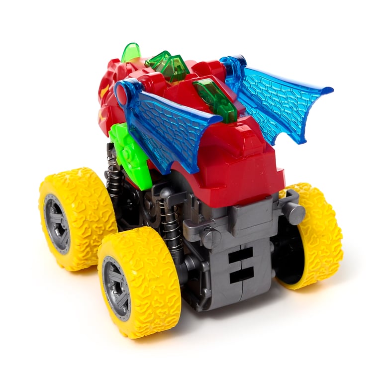 LED Dragon Head Stunt Action Toy - CE Marked, EN71 Compliant, Batteries Included