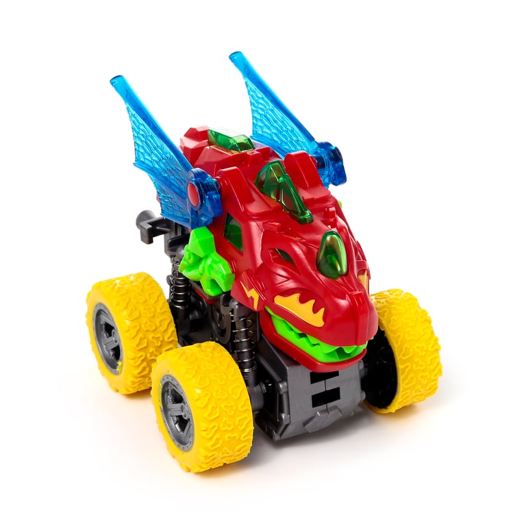 LED Dragon Head Stunt Action Toy - CE Marked, EN71 Compliant, Batteries Included