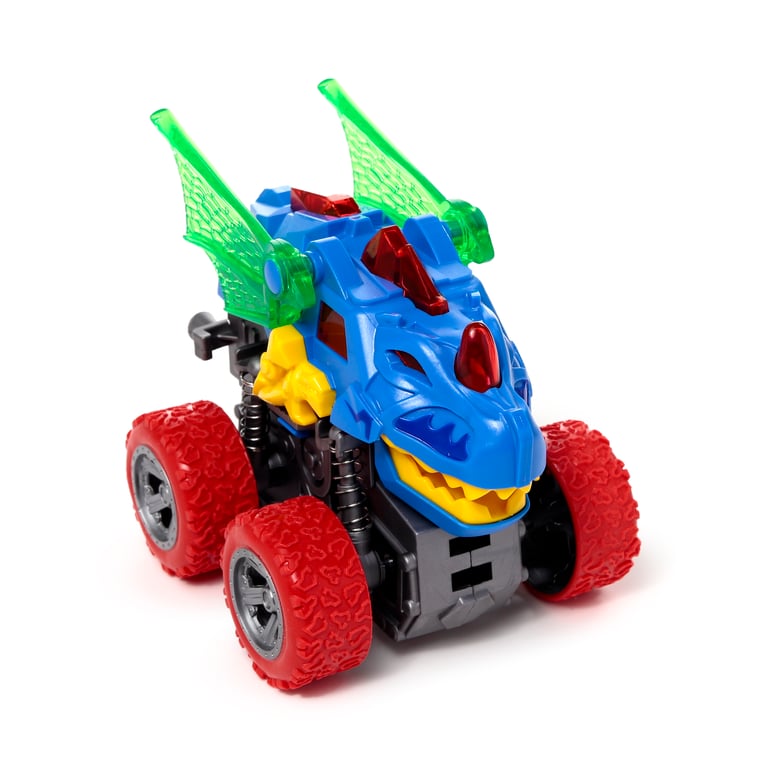 LED Dragon Head Stunt Action Toy - CE Marked, EN71 Compliant, Batteries Included