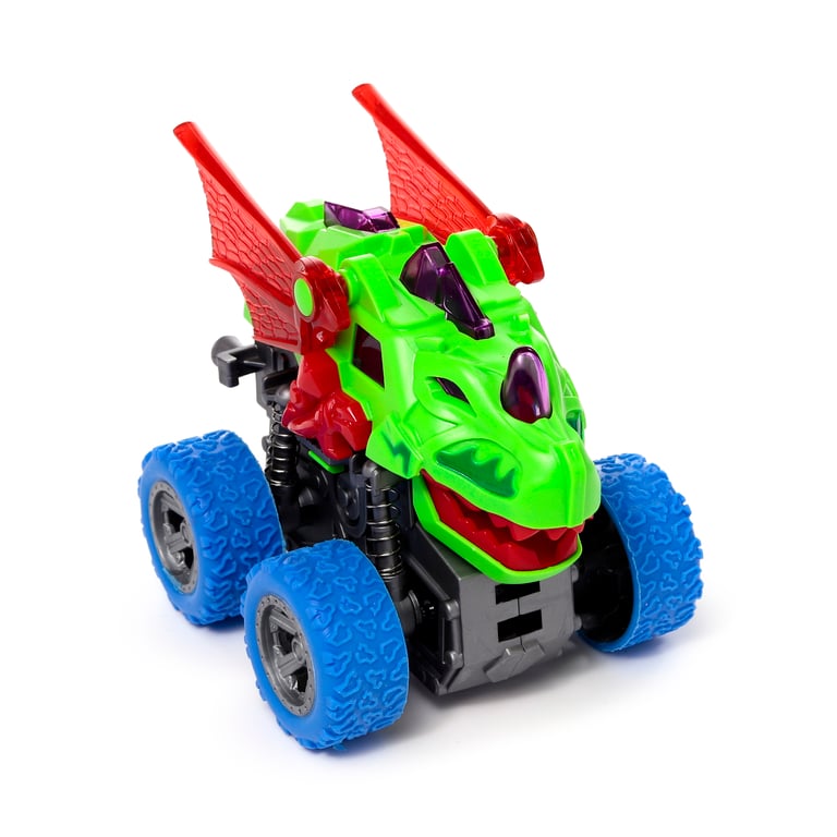 LED Dragon Head Stunt Action Toy - CE Marked, EN71 Compliant, Batteries Included