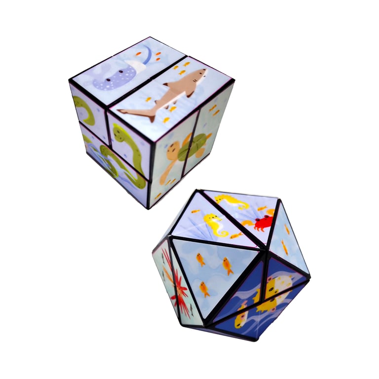 Mariniverse CE Marked Plastic Puzzle Cube Toy - EN71 Compliant