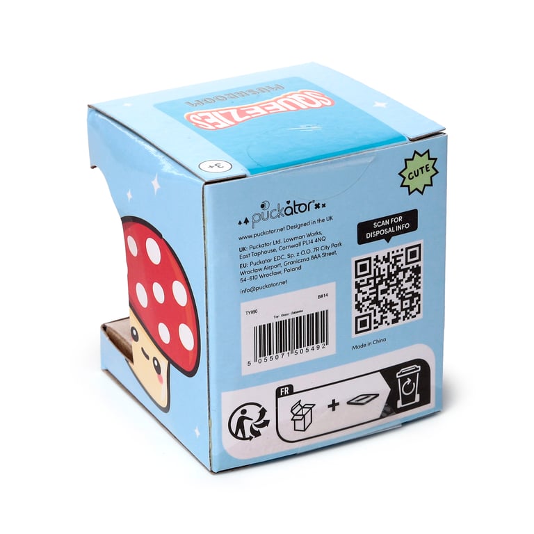 Mushroom Stretchy Squeezy Fidget Toy - CE/UKCA Marked & EN71 Compliant