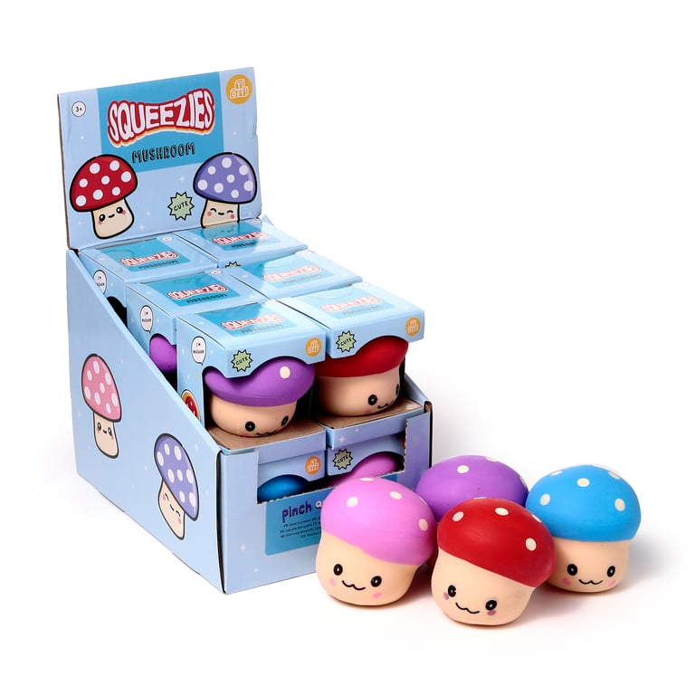 Mushroom Stretchy Squeezy Fidget Toy - CE/UKCA Marked & EN71 Compliant
