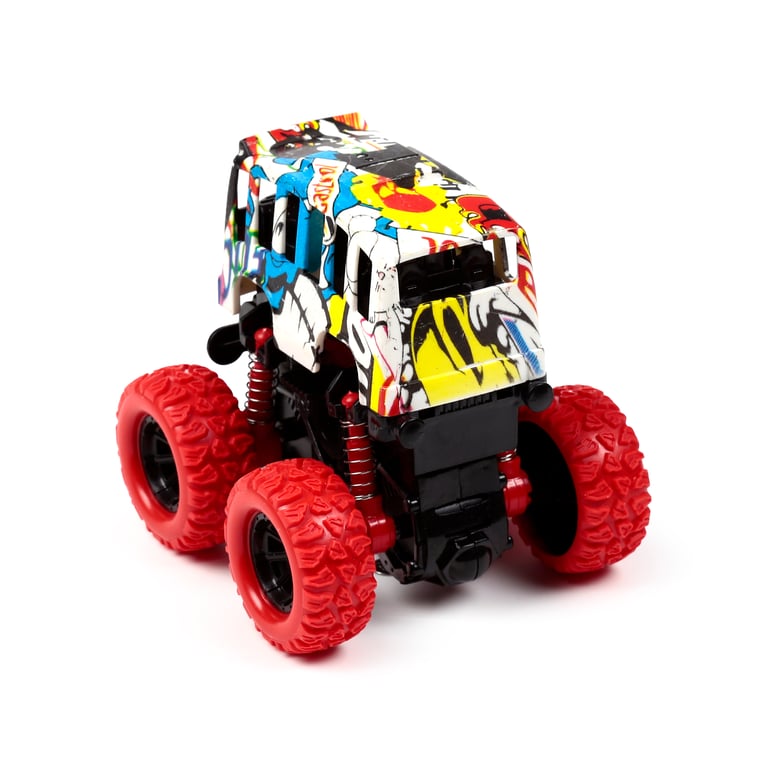 Stunt Graffiti Bus - Kids Friction Action Toy, CE/UKCA Marked & EN71 Certified for Ages 3